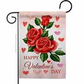 Patio Trasero 13 x 18.5 in. Valentines Rose Garden Flag with Spring Double-Sided Decorative Vertical PA4223733